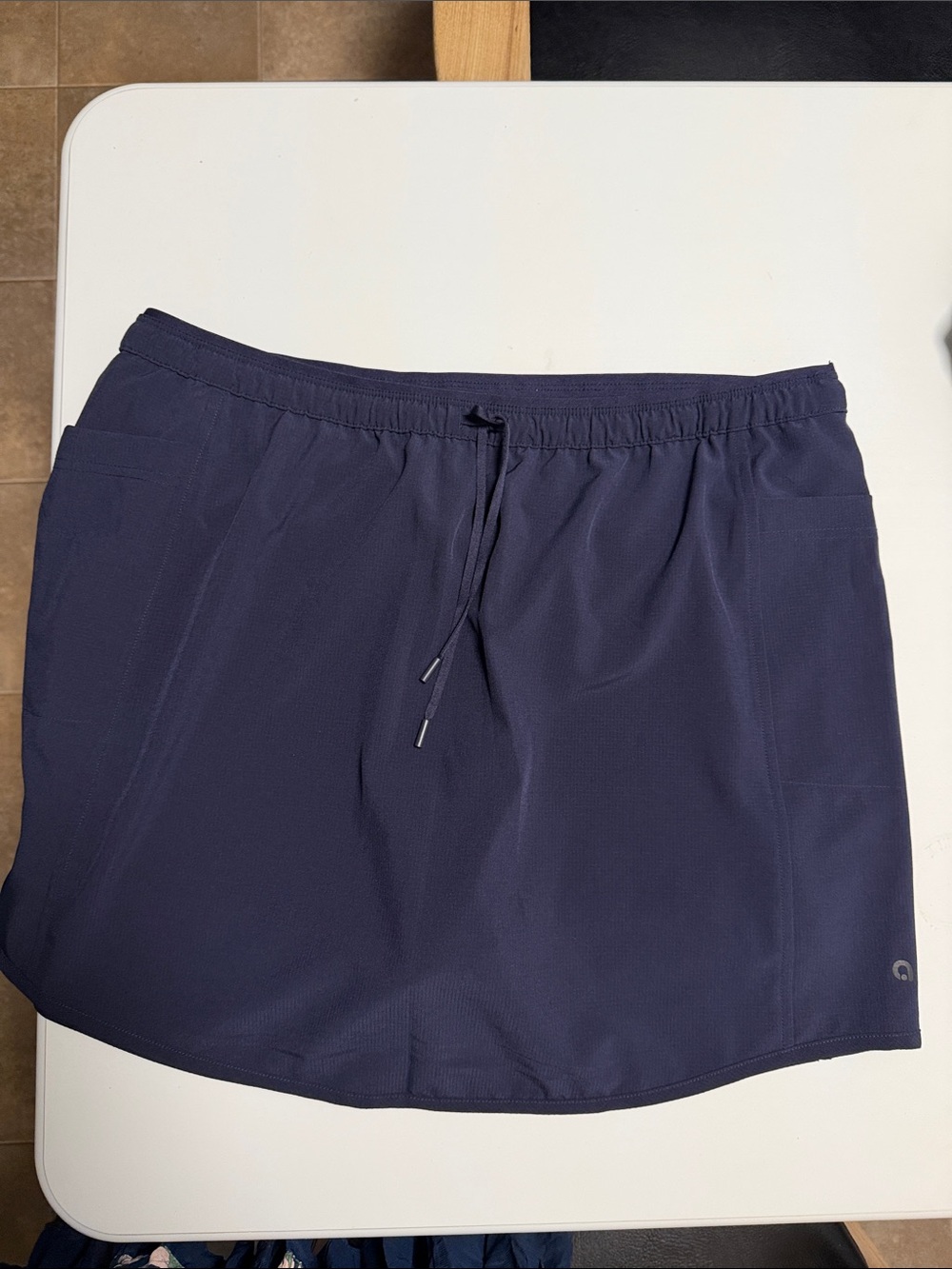 Hubs Navy Athletic Skort with Drawstring